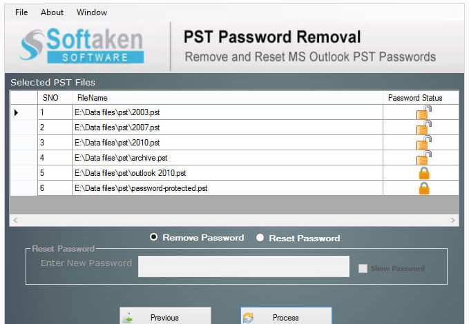 Outlook Data File Password Recovery