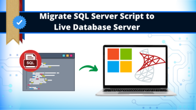 migrate SQL server script to live database